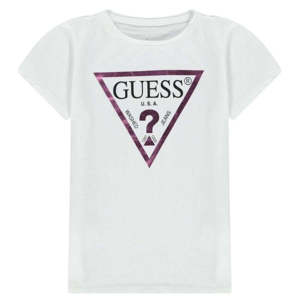 Guess Girls Core Logo T-Shirt / White